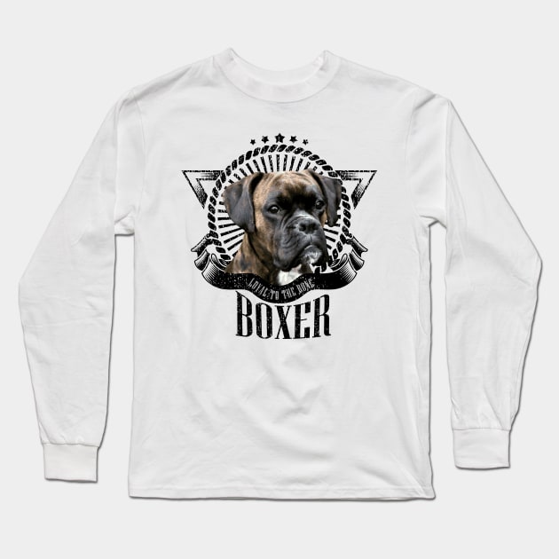 Boxer dog Long Sleeve T-Shirt by Nartissima